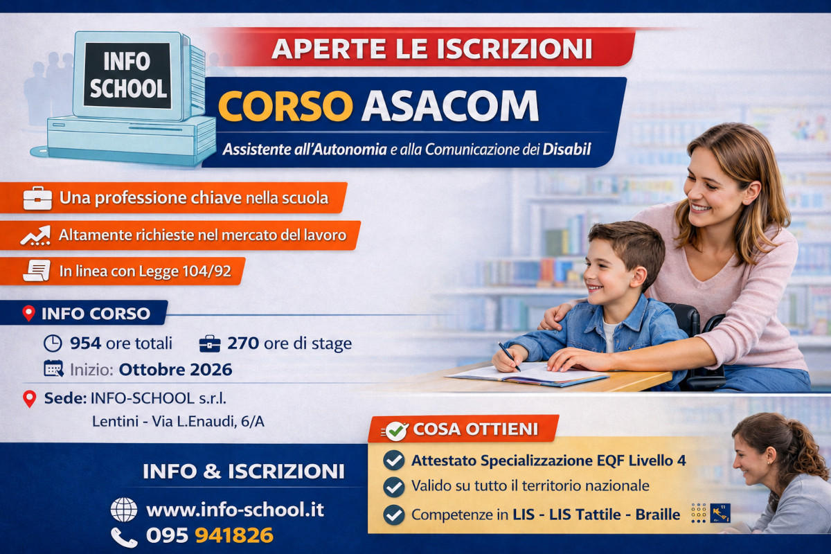 CORSO ASACOM - Assistente all’Autonomia e alla Comunicazione dei Disabili